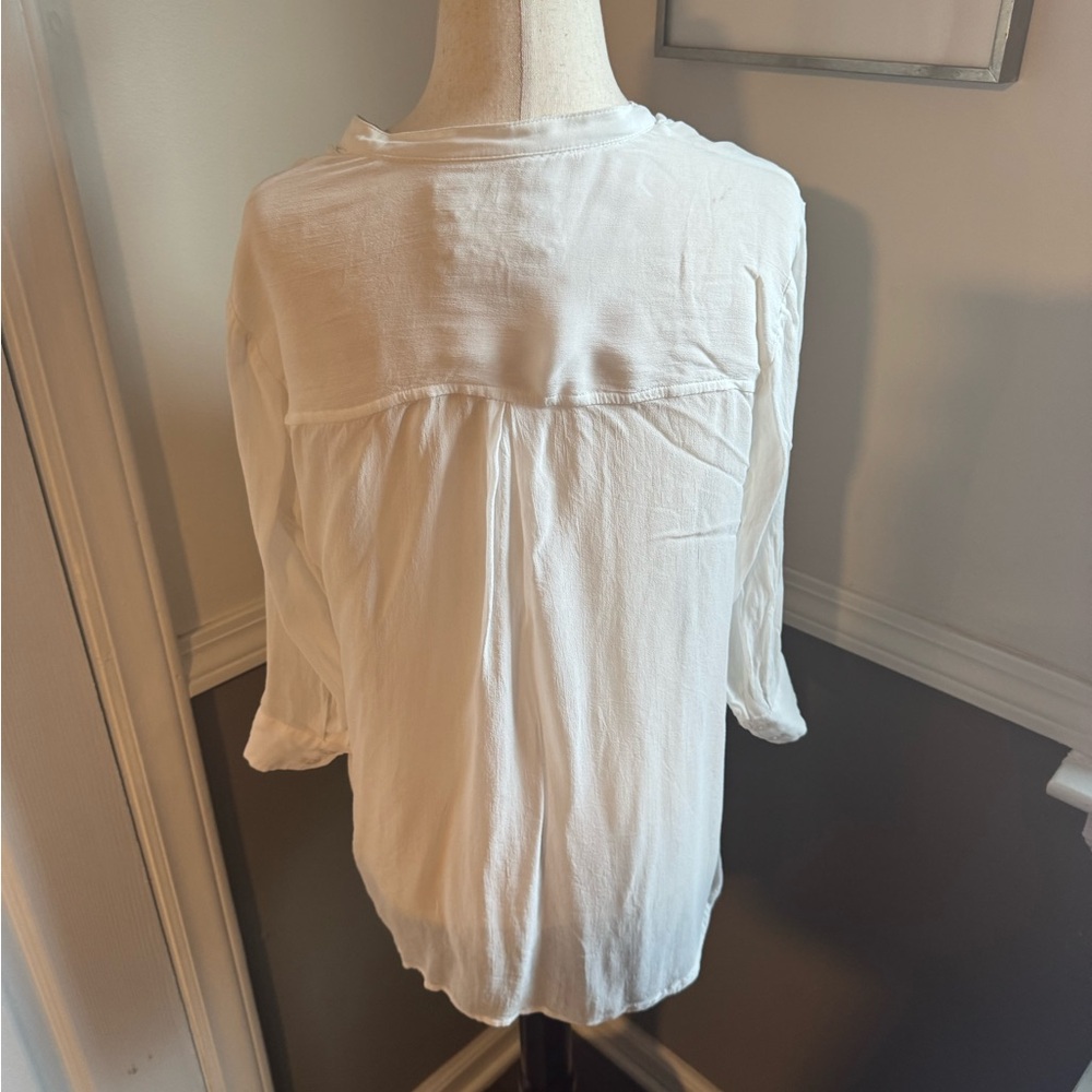 Maeve White Ruffled Blouse - Picture 8 of 9
